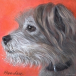 Buddy, custom pet portrait of a Terrier mixed breed by Hope Lane