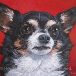 Pepe the Chihuahua custom pet portrait painting by Hope Lane