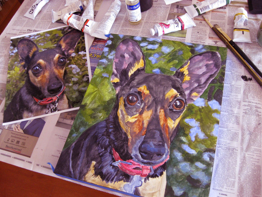 Adding a Background to My Pet Portrait
