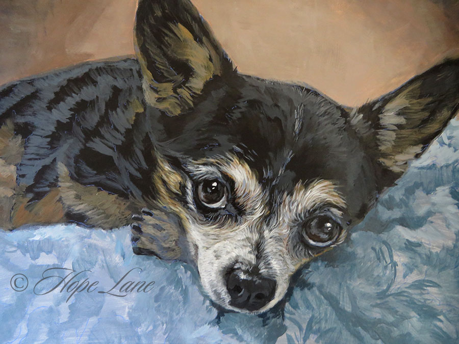 Chihuahua Painting Moving Along