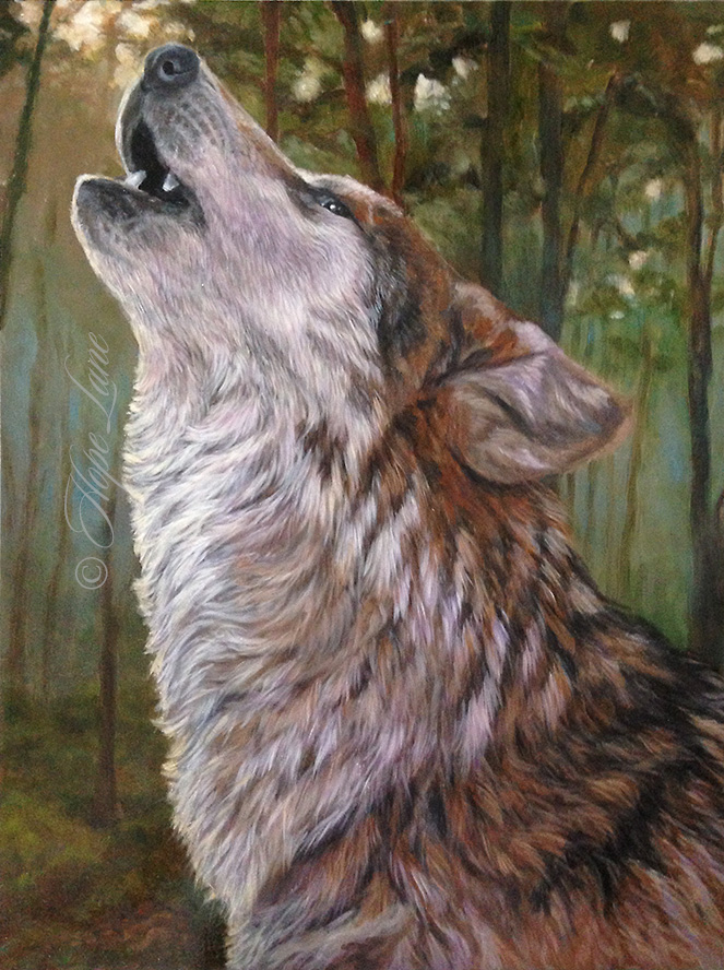 Howling Wolf, the Finished Painting
