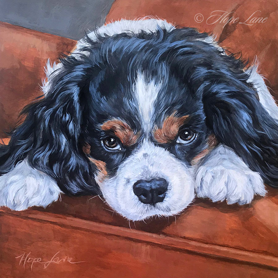 Finished Painting of a Cavalier