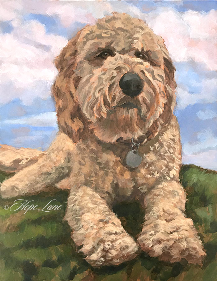 Waldo the Goldendoodle, Underpainting